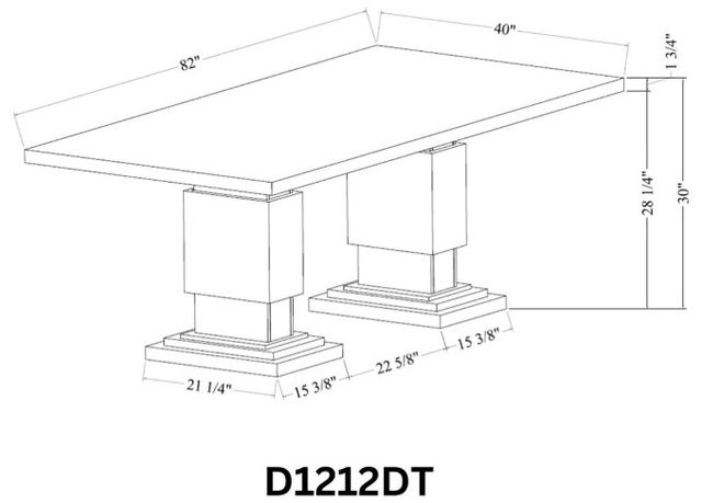 Global Furniture USA D1212 7-Piece Gray/White Dining Set-3