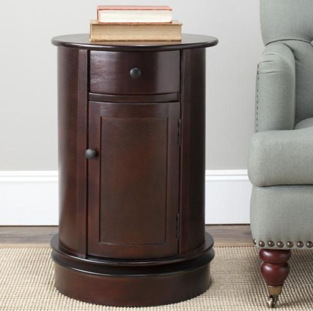 Safavieh Tabitha Dark Cherry Swivel Accent Table-3