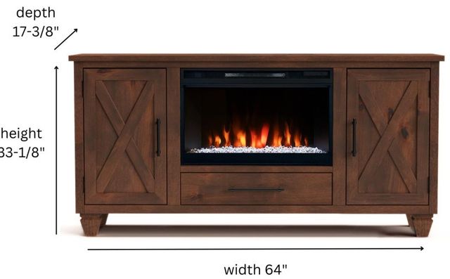 Legends Home Real Cozy Liberty Whiskey 64" Fireplace Console-2