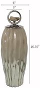 A & B Home Celine Silver/White Medium Lidded Jar -5