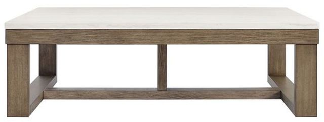 Steve Silver Co. Calla White Marble Top Cocktail Table with Driftwood Base-2