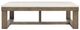 Steve Silver Co. Calla White Marble Top Cocktail Table with Driftwood Base-2