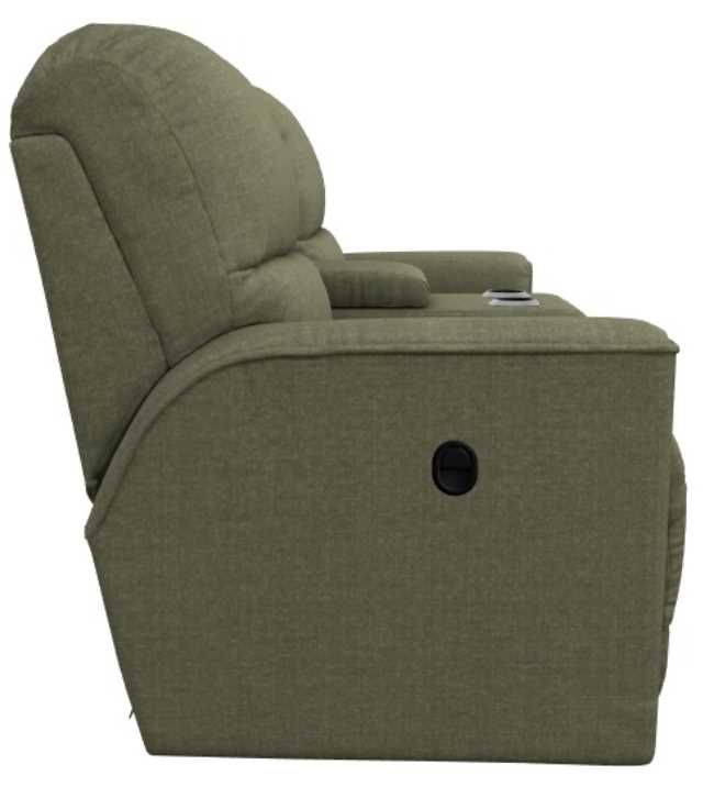 La-Z-Boy® Cade Moss Manual Reclining Loveseat with Console-3
