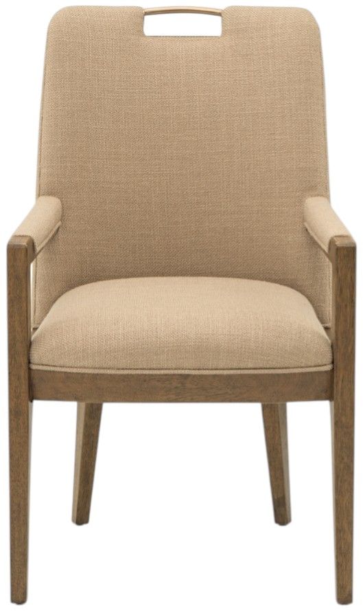 Michael Amini® Portrait Sienna Brown Dining Arm Chair-1