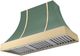 AGA Cascade 48" Mineral Green Wall Mounted Range Hood  with Polished Brass Trim-0