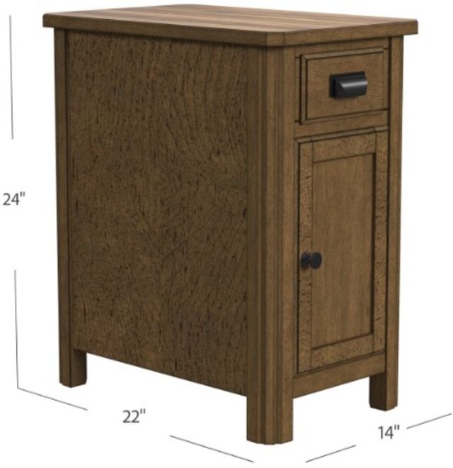 Null Furniture Bedford Hewn Oak Charging Chairside Cabinet-3