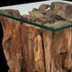 Uttermost® Rozel Glass Top End Table with Natural Base-5