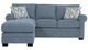 Cindy Crawford Home Liv French Blue Sofa Chaise-2