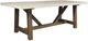 Jofran Inc. Sierrafina Beige 87" Trestle Dining Table with Cortado Base-0