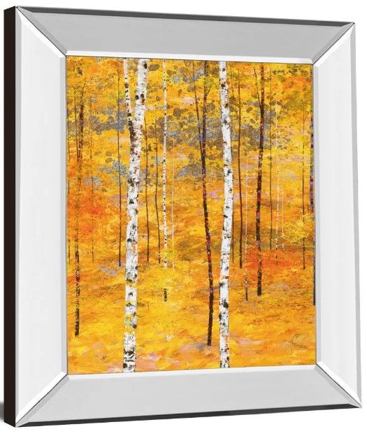 Classy Art Iridescent Trees V by Alex Jawdokimov Mirror Framed Wall Art-0