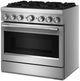 KitchenAid® 36" Stainless Steel 6 Burner Pro Style Dual Fuel Range with No Preheat Air Fry Mode-3