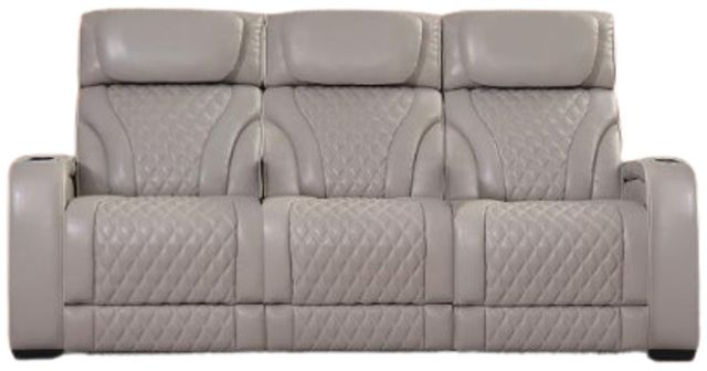 Corinthian Furniture Como Cream Power Reclining Sofa with Power Headrest, Air Massage, and Lighting-0