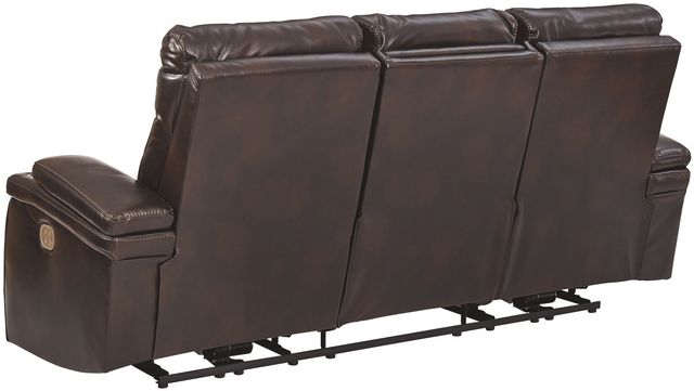 Signature Design by Ashley® Team Time Chocolate Power Reclining Sofa with Adjustable Headrests-2