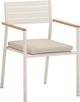 TOV Furniture Sardinia 2-Piece Cream Aluminum/Fabric/Wooden Outdoor Dining Chair Set-3