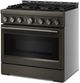 KitchenAid® 36" Black Ore 6 Burner Pro Style Gas Range with No Preheat Air Fry Mode-3