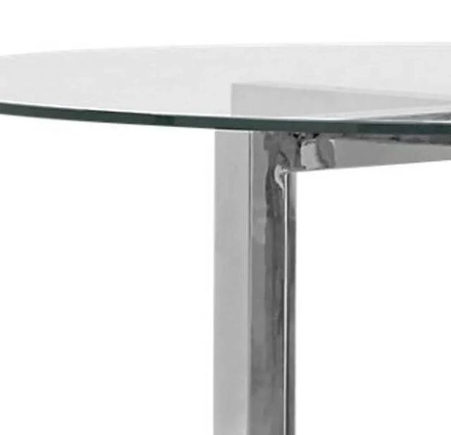 Modus Furniture Amalfi Glass Top 48" Round Dining Table with Chrome Base-2