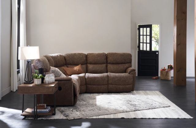 La-Z-Boy® Trouper Whiskey Reclining Sectional with Custom Layout Options-2
