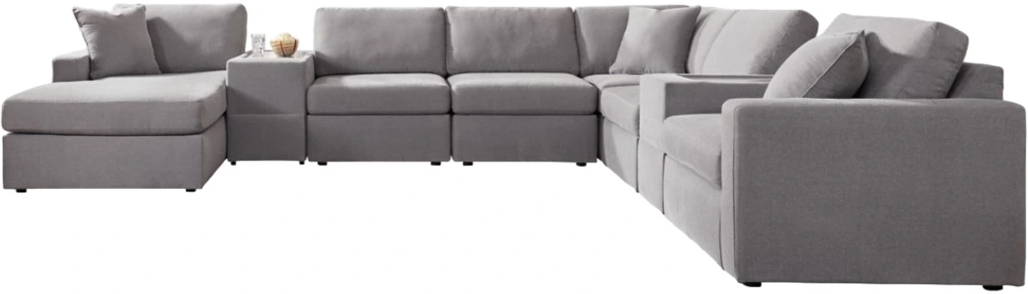 Modmax 8 Piece Modular Sectional with Chaise and Storage Consoles
