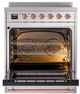 Ilve® Nostalgie II Noblesse 30'' Stainless Steel Pro Style Induction Range with Copper Trim-1