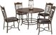 Bernards Midland Brown Dining Table with Charcoal Black Base-3