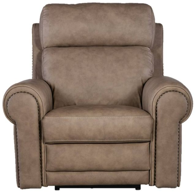 Hooker® Furniture SS Duncan Kalahari Camel Power Recliner with Power Headrest and Lumbar-2