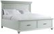 Elements International Slater Grey King Platform Storage Bed-0