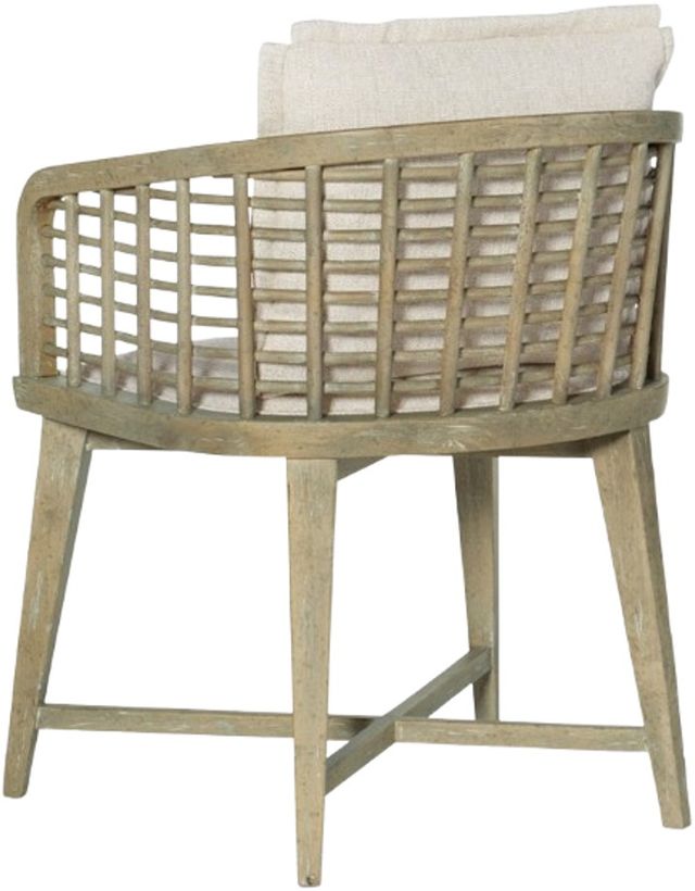 Hooker® Furniture Surfrider Driftwood/Zuri Cream Barrel Back Dining Chair-2