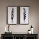 Olliix by Madison Park Flight Feathers 2 Piece Grey Framed Gel Coated Canvas Set-3