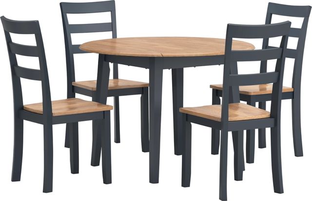 Signature Design by Ashley® Gesthaven 5-Piece Natural/Blue Dining Table Set-0