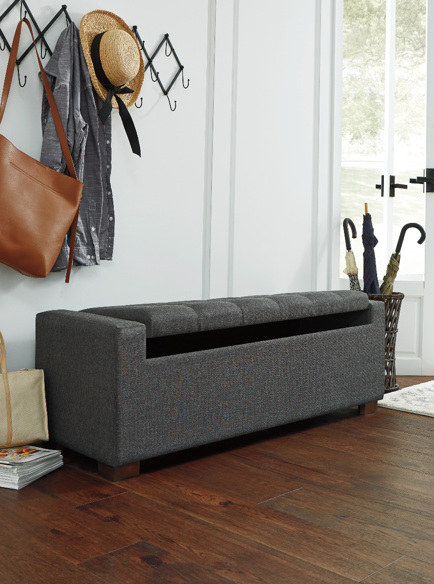 Signature Design by Ashley Cortwell Gray Storage Bench - Thumbnail 5