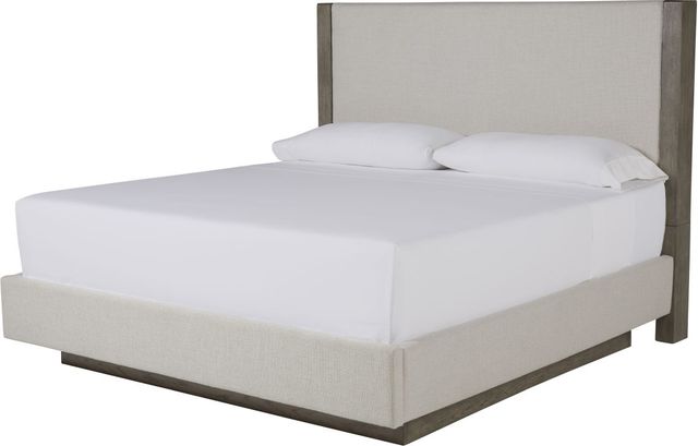 Benchcraft® Anibecca 5-Piece Weathered Gray California King Upholstered Bed Set-1