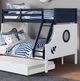 Furniture of America® Nautia Blue/White Full/Twin Bunk Bed with Trundle-1