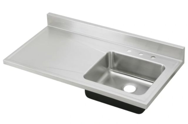 Elkay Lustertone® Lustrous Satin l 48'' 4-Hole Single Bowl Sink Top-0