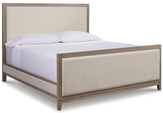 Signature Design by Ashley® Chrestner 6-Piece Gray Queen Upholstered Panel Bed Set-1