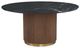 Fairfield® Dimitri Kafe 60" Round Dining Table with Black Marble Top-0