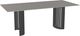 Amisco Customizable Rachel 84" Rectangular Dining Table with 0.5" Taupe Glass Top-1