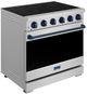 Thor Kitchen® Gordon Ramsay 36" Stainless Steel/Blue Freestanding Pro Style Electric Range-2