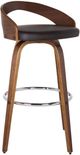 Armen Living Brody Black/Gray Bar Stool-1