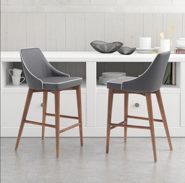 Zuo® Modern Moor Dark Gray Counter Chair-2