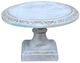 A & B Home Lachlan Blue Wooden Footed Cake Stand-0