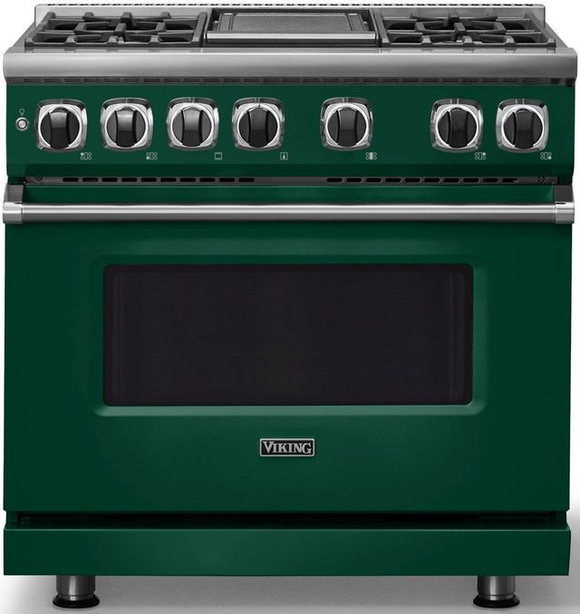 Viking® 7 Series 36" Ivy Pro Style Dual Fuel Range with Griddle-2
