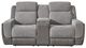 Corinthian Furniture Jenner Afton Gray Power Reclining Loveseat with Power Headrest and Console-0