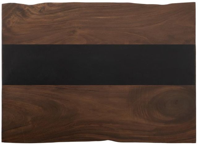 International Furniture Direct Riverwood Brown Cocktail Table with Black Base-4