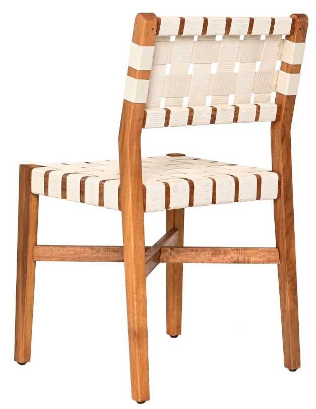 Zuo® Modern Tripicana Beige/Natural Wood Outdoor Dining Chair-4