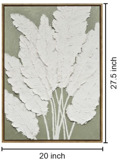 Classy Living Radiant Textured Foliage I Wall Art-2