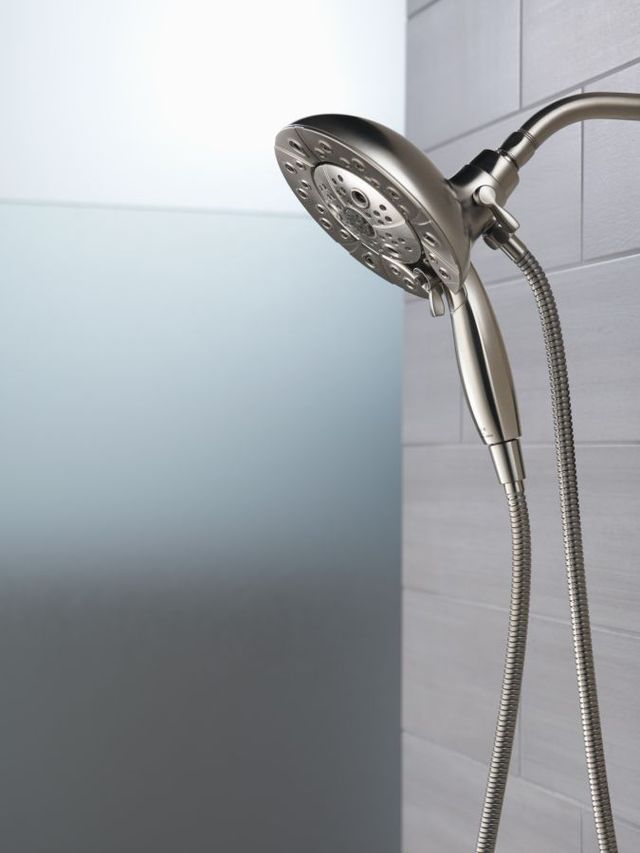 Delta Universal Showering Components Lumicoat® Stainless H2Okinetic® In2ition® 5-Setting 2-In-1 Shower-1