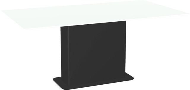 Amisco Customizable Lucarelli 72" Rectangular Dining Table with 0.5" White Glass Top-0