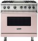 Viking® 5 Series 36'' Blush Pro Style Dual Fuel Range with Griddle-0