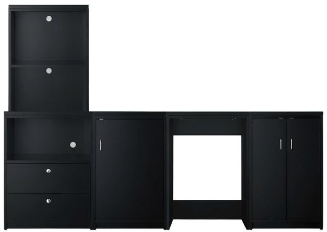 Summit 5 Piece Black Kitchenette-1