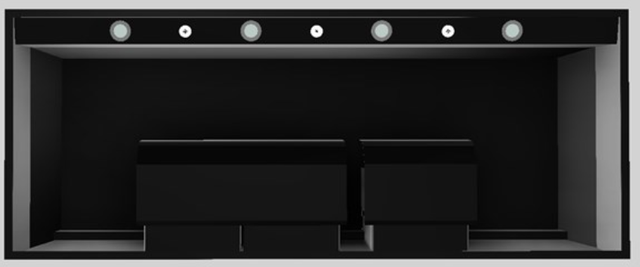 Vent-A-Hood® Designer Series 60" Black Wall Mounted Range Hood-2